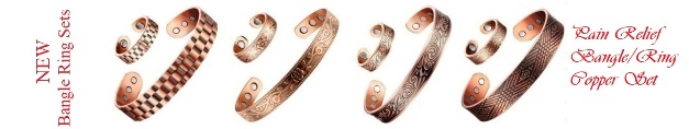 Copper Bangles with Rings Sets