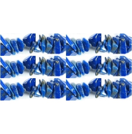 Lapis Chip Stone Beads Necklace 34"-36" Inch #36-LA