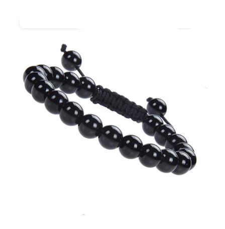 All 6mm Black Onyx Stone Bracelets With Extension One Size Fits All #CB-100BO