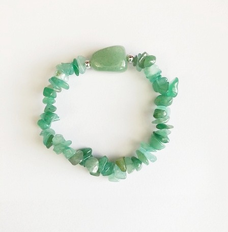 1 PC. Green Aventurine Chip Stone Bracelet With Nugget