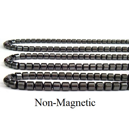 10 Strands 16" Each Drum Hematite Beads (NON-Magnetic) AAA Quality