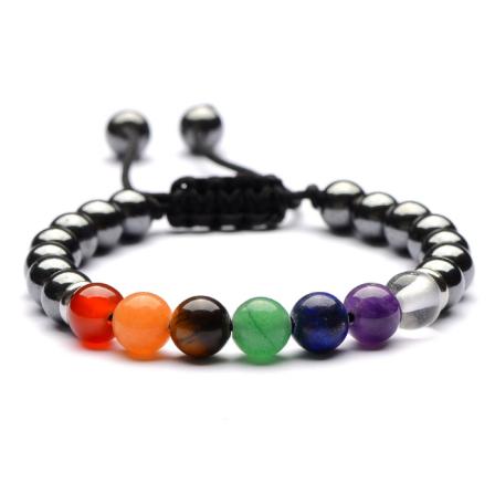 Multi Stone Magnetic Hematite Bracelet #HBR-40MU