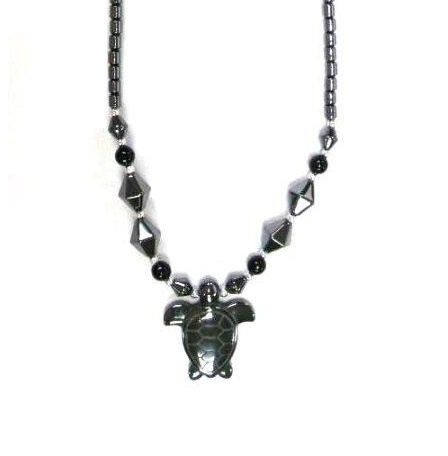 Sea Turtle Hematite Necklace #HN-0043