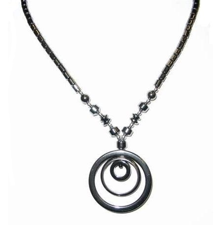 Three Circles Hematite Necklaces #HN-0085