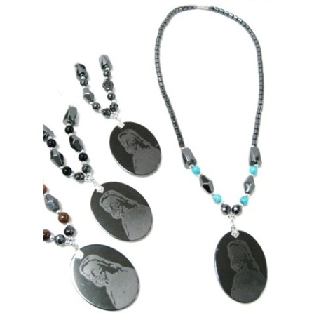 Dozen Jesus Hematite Necklaces (NON-Magnetic) #HN-81009