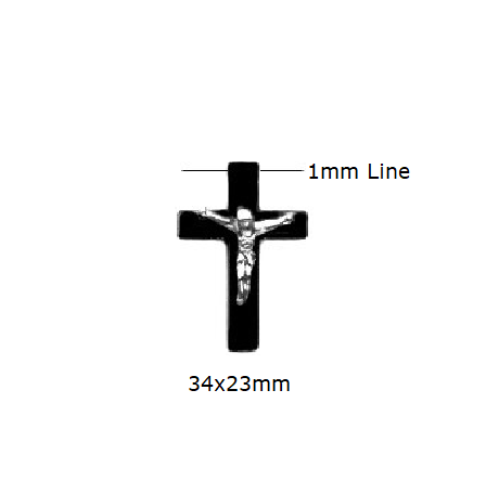 20 PC. 34x23mm Clean Shiny AAA Quality Hematite Cross Pendants (NON-Magnetic) #HP-300
