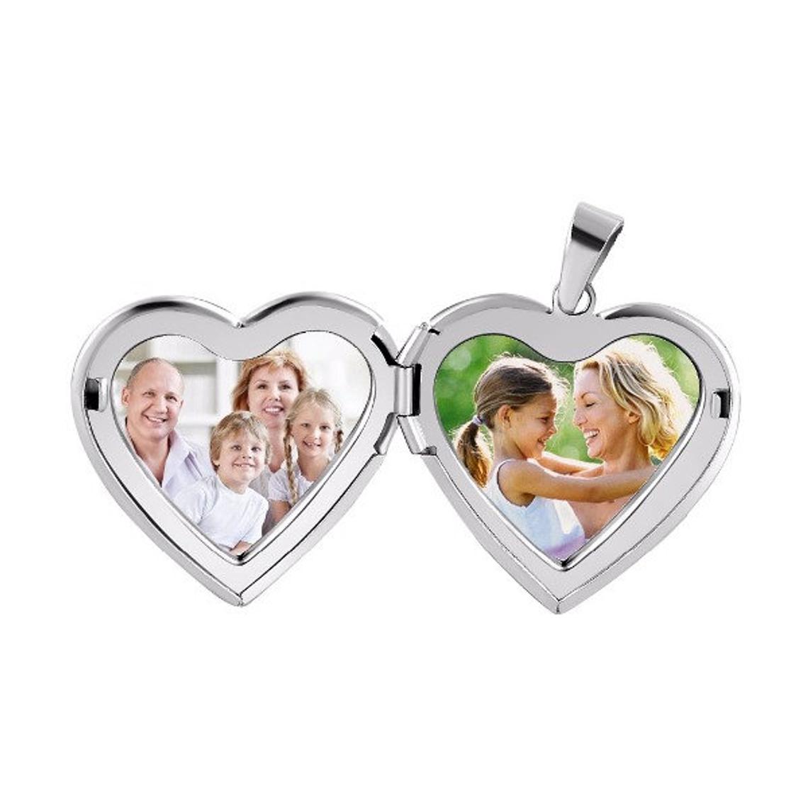 1 PC. 21" Heart in Heart Stainless Steel Locket Necklace #Locket-102-1