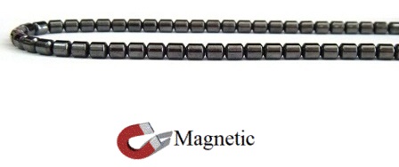 4x4mm Drum 16" Magnetic Beads AAA Grade Hematite #MB-D4