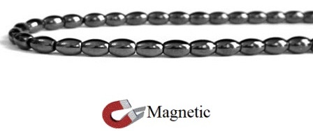 4x6mm Rice 16" Magnetic Beads AAA Grade Hematite #MB-R4x6
