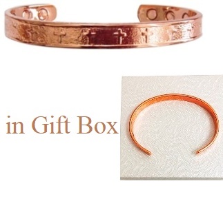 Crosses Solid Copper Cuff Magnetic Therapy Bangle Bracelet #MBG001