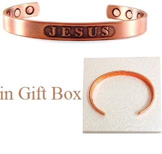 JESUS Solid Copper Cuff Magnetic Therapy Bangle Bracelet