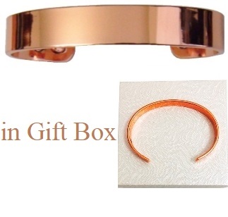 1/2" Plain Solid Copper Cuff Magnetic Therapy Bangle Bracelet #MBG006A