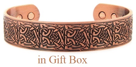 Celtic Art Solid Copper Cuff Magnetic Therapy Bangle Bracelet #MBG022