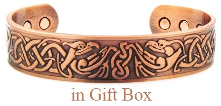 Phoenix Solid Copper Cuff Magnetic Therapy Bangle Bracelet #MBG023