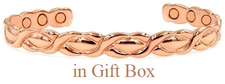 XO Solid Copper Cuff Magnetic Therapy Bangle Bracelet #MBG029
