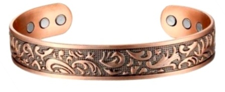 Artisan Solid Copper Cuff Magnetic Therapy Bangle Bracelet #MBG295