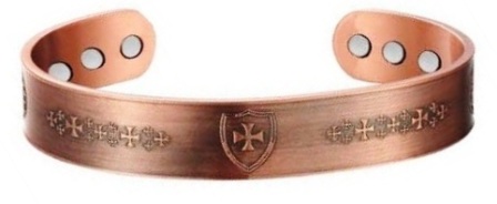 Armor Cross Solid Copper Cuff Magnetic Therapy Bangle Bracelet #MBG358