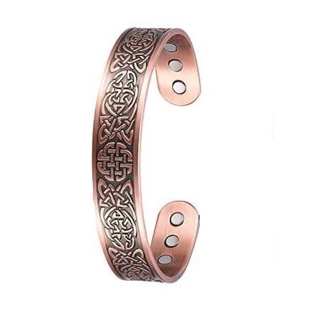 Knotted Armor Magnetic Therapy Copper Bangle #MBG404