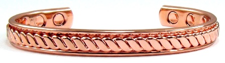 All Shiny Copper Cuff Magnetic Therapy Bangle Bracelet #MBG5331