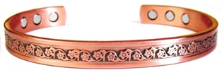 Blooms Solid Copper Cuff Magnetic Therapy Bangle Bracelet #MBG6185