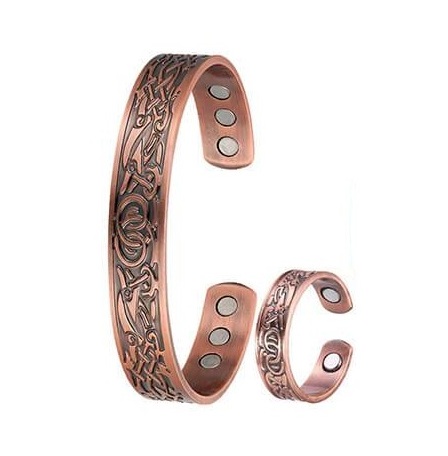 Art work Therapy Copper Bangle/Ring Set #MBGR041