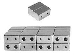 6x6x12mm 60 Sets 2 Holes Gunmetal Color 10,000 Gauss Magnetic Clasps #MCD500