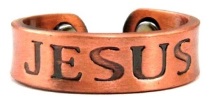 JESUS Solid Copper Magnetic Therapy Ring #MCR111