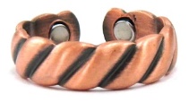 Twist Solid Copper Magnetic Therapy Ring #MCR114