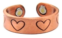 Happy Hearts Solid Copper Magnetic Therapy Ring #MCR120