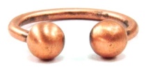 Balls Copper Over Brass Magnetic Therapy Ring #MCR135