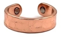 Hammered Solid Copper Magnetic Therapy Ring #MCR143