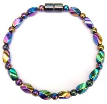 1 PC. (Magnetic) Iridescent Magnetic Therapy Bracelet Hematite Bracelet #MHB106