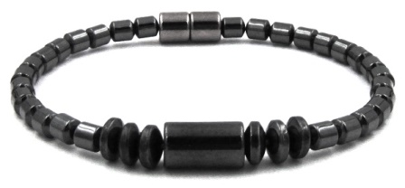 1 PC. (Magnetic) Slim Style Hematite Energy Magnetic Bracelet #MHB119