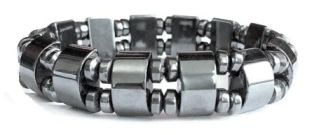 Rectangle And Roundel Beads Magnetic Hematite Bracelet #MHB-1894