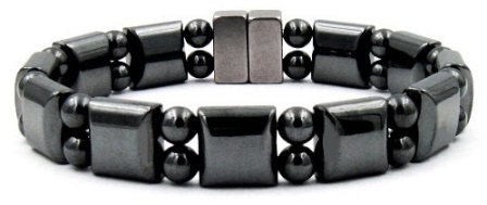 1 PC. (Magnetic) Heavy Double Line Magnetic Therapy Bracelet Hematite Bracelet #MHB306