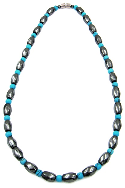 1 PC. Turquoise Magnetic Therapy Magnetic Necklace #MN-0017