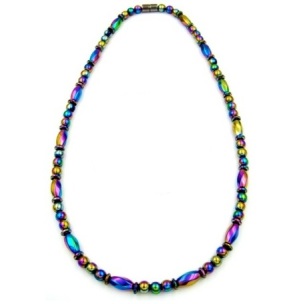 All Iridescent Rainbow Magnetic Therapy Magnetic Necklace #MN-0120