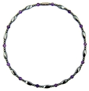 Amethyst Magnetic Therapy Necklace For Men And Women #MN-0132