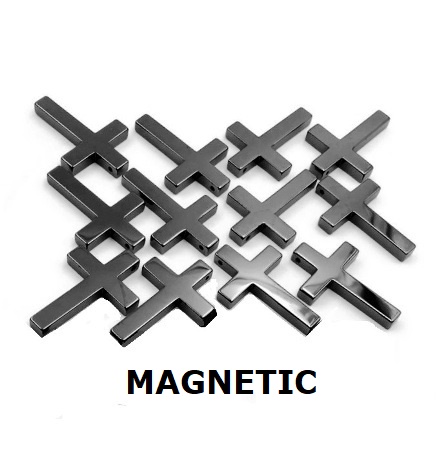 (Dozen) MAGNETIC Cross Pendants For Making Necklaces #MP-005