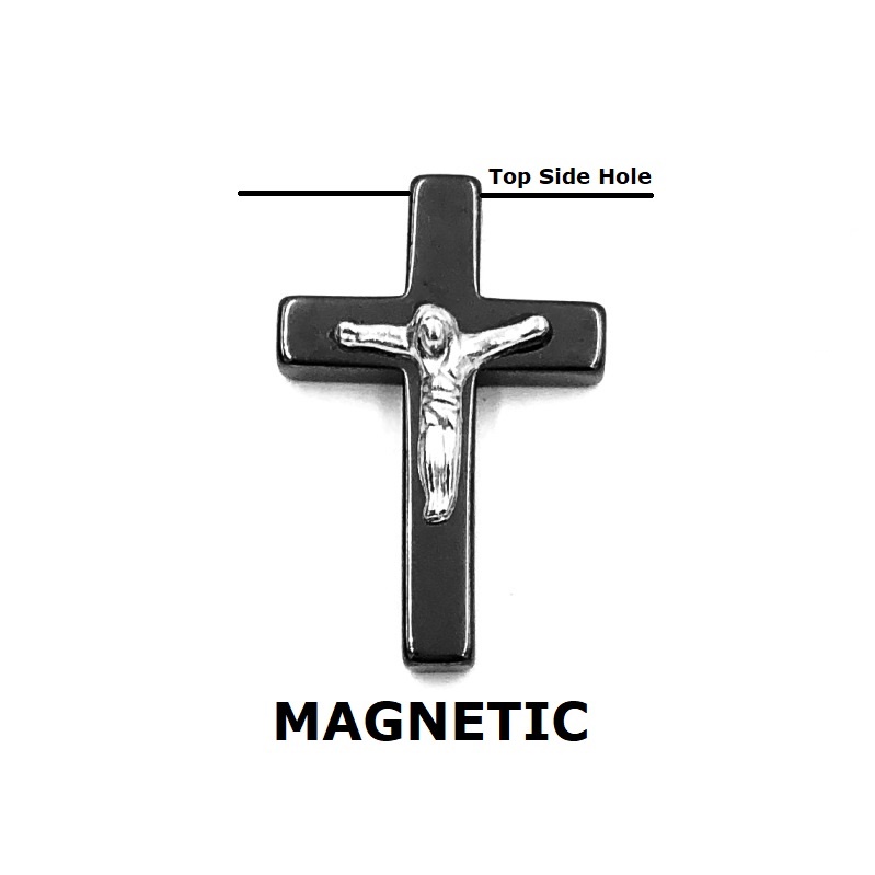 (Dozen) MAGNETIC Crucifix Cross Pendants For Making Necklaces #MP-060