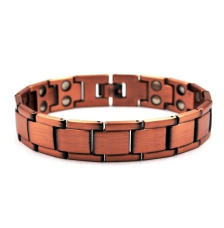 99.9% Pure Copper Rectangle Links Magnetic Therapy Bracelet For Men  #RCB002