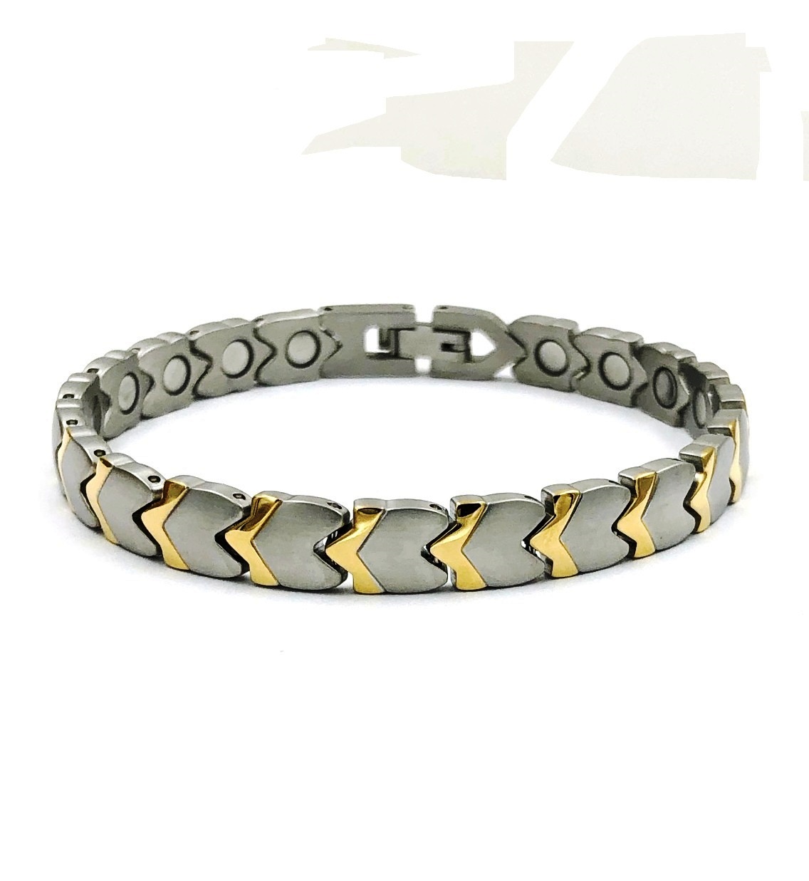 Happy Hearts Stainless Magnetic Bracelet For Women #SSB026