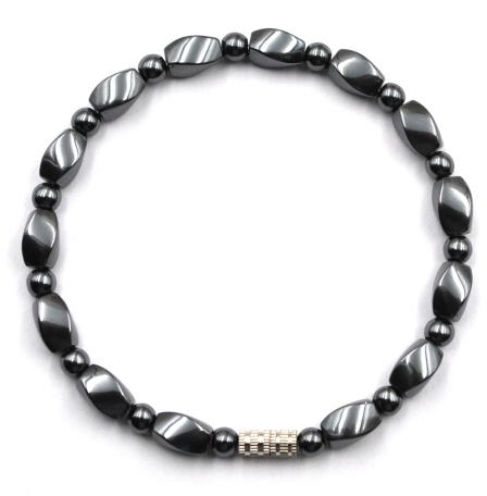 Straight Twist Hematite Bracelet (NON-Magnetic) #HBR-006