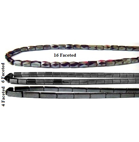 16" Strand Magnetic Faceted Hematite Beads