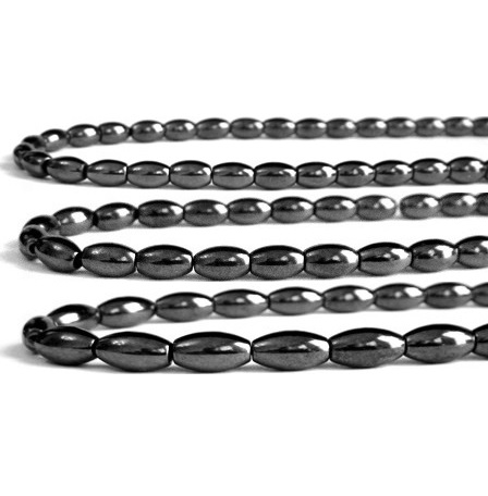 16" Strand Magnetic Oval Hematite Beads