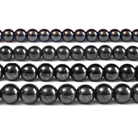 16" Strand Magnetic Round Hematite Beads