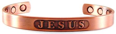 JESUS Solid Copper Cuff Magnetic Therapy Bangle Bracelet