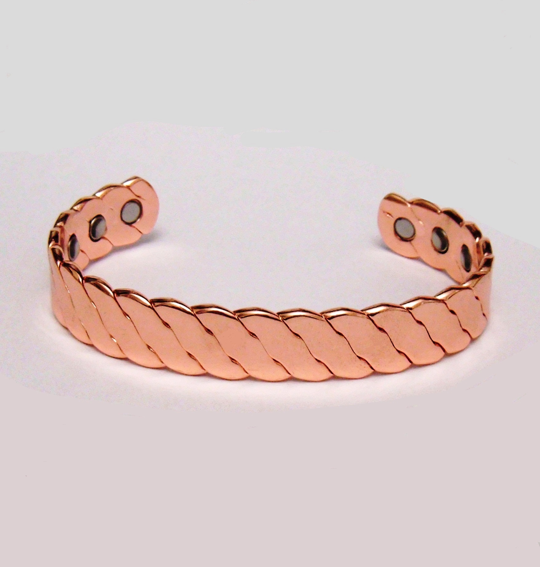 Positive Wave Solid Copper Cuff Magnetic Therapy Bangle Bracelet