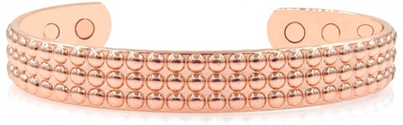 Dots Solid Copper Cuff Magnetic Therapy Bangle Bracelet