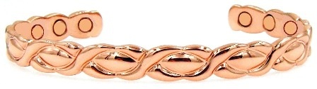 XO Solid Copper Cuff Magnetic Therapy Bangle Bracelet